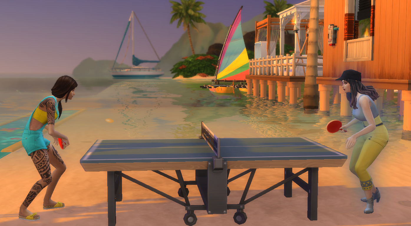 nami and naomi playing ping pong