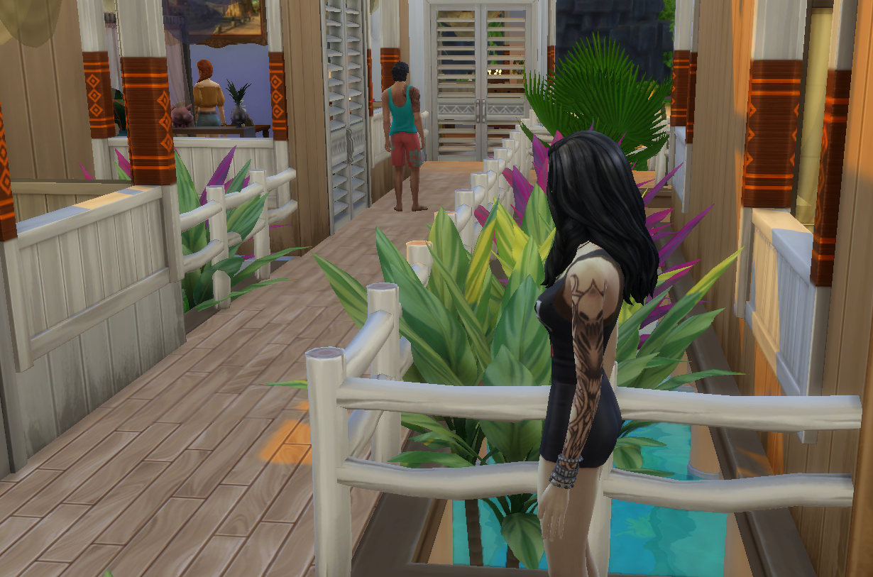 raven seeing rick enter room